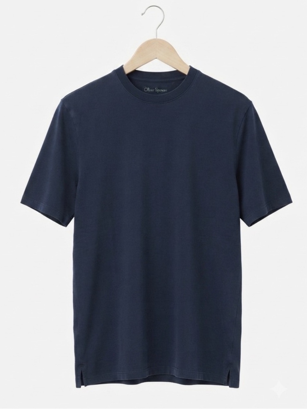 Oliver Sweeney Navy Palmela Cotton Jersey T-Shirt Large Blue Luxury Classic